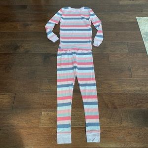 Girls set of 2 Kirkland Signature sloth and striped pajamas